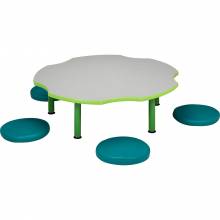 60in Flower Galaxy Floor Table with cushions