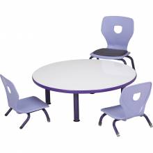 Galaxy Floor table with Silhoflex floor chairs and teacher's chair